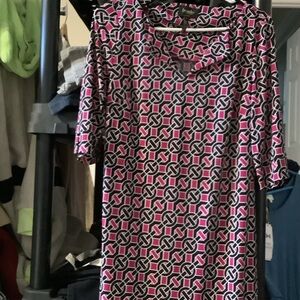 Laundry by Design LA Geometric Pink and Black dress
